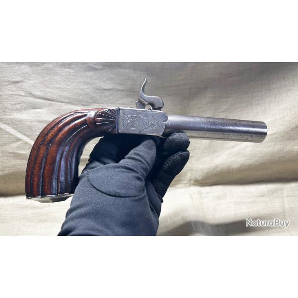 Superbe et fort pistolet � coffre en parfait �tat - 1850