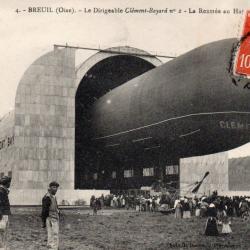 Carte Postale Ancienne - BREUIL ( Oise )- Le Dirigeable Cl&eacute;ment-Bayard N&deg;2 -N&deg;7614