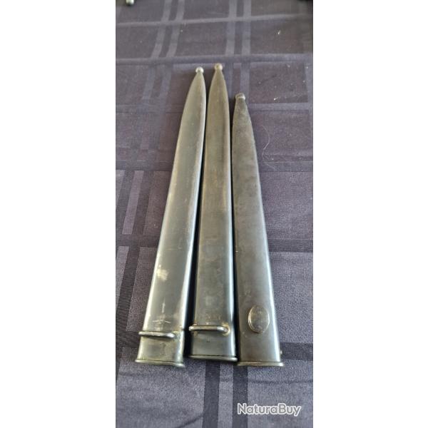 Lot de 3 fourreaux  de baionnette