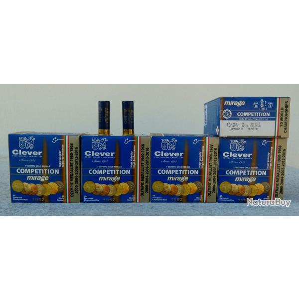 Lot de 125 Cartouches CLEVER T2 Competition SKEET.