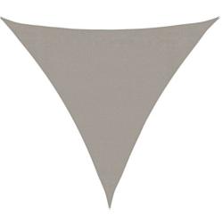 Voile ombrage triangulaire PEHD gris clair 3x3x3 m protection UV