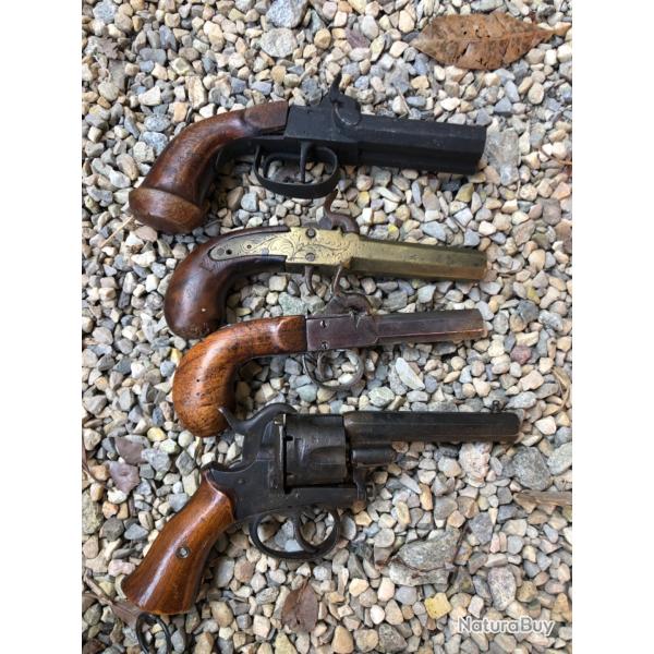 Lot armes de poing � restaurer