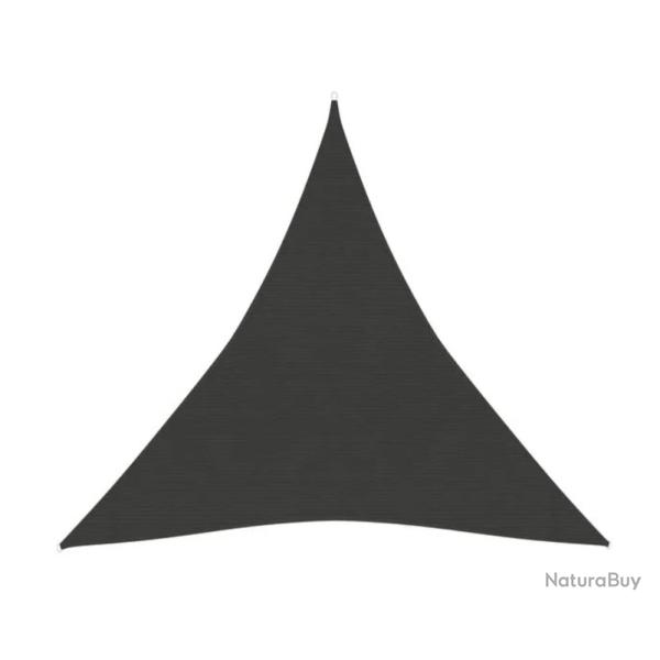 Voile ombrage triangulaire PEHD anthracite 3x3x3 m protection UV