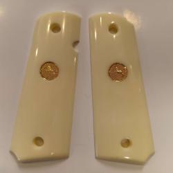 PLAQUETTE COLT 1911 LOGO OR IMMITATION IVOIR