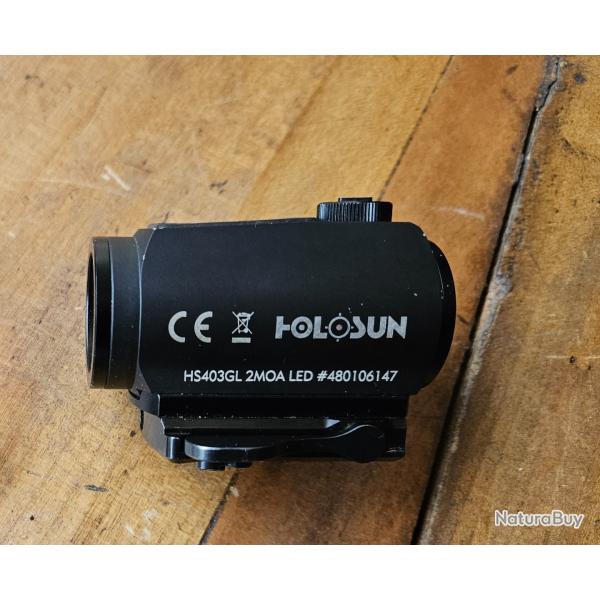 Point rouge holosun 2 MOA sur montage EAW
