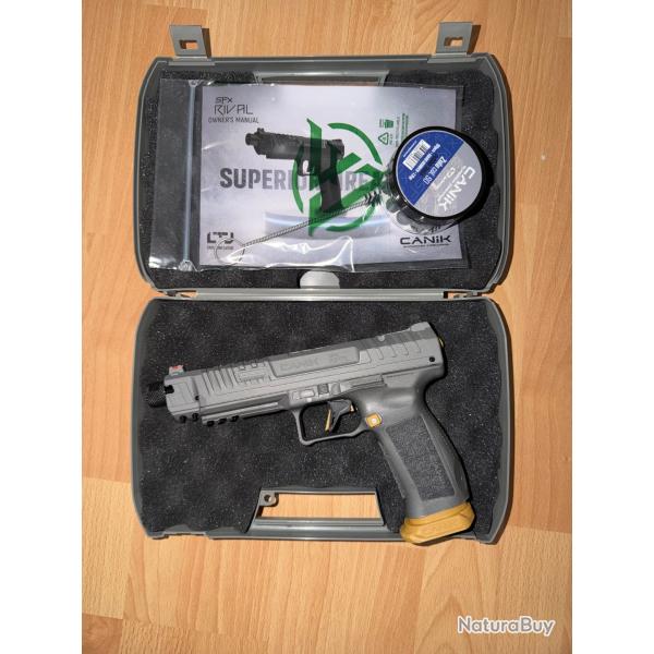 Pistolet de defense SFX Rival Comp�tition Gris/Dor� cal.50 Canik