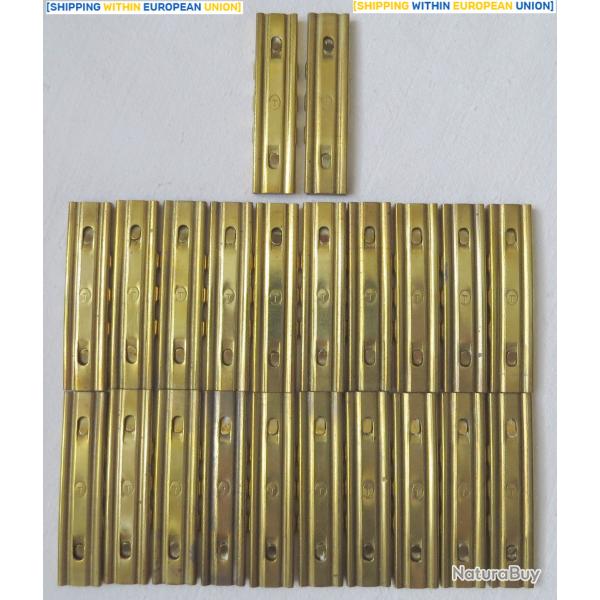 Lot de 22 clips lames chargeur (laiton) pour carabines espagnoles Mauser 7x57 8x57 7,62x51 308Win