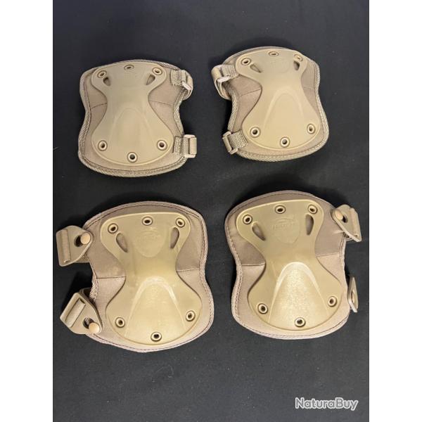 Hatch XTAK 2000 genouill�res + coudi�res tactiques tan - neuf complet