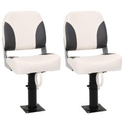 Ensemble de si&egrave;ges de bateau pliables lot de 4 dossier bas