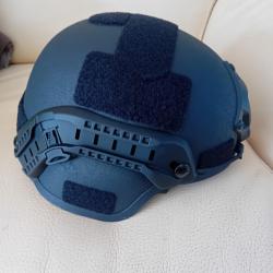 ENCHERE A VERITABLE CASQUE BALISTIQUE PARE BALLES MICH NIVEAU IIIA TAILLE 54/62 NOIR