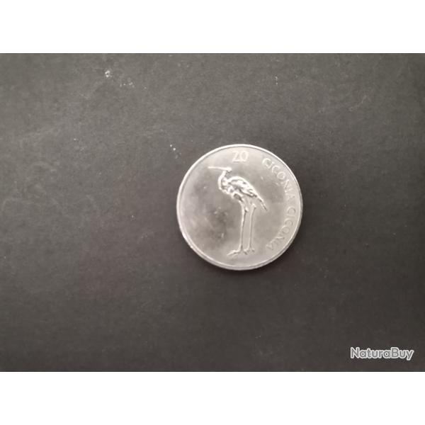 Pi�ce Slov�nie 20 Tolarjev cigogne 2005