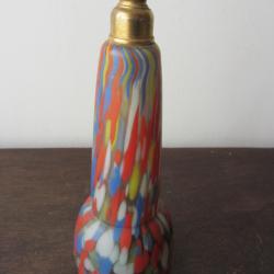 Vaporisateur en verre jasp&eacute; d&eacute;poli type Clichy 1930