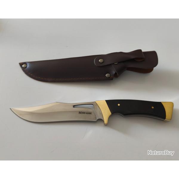 Couteau bois et laiton