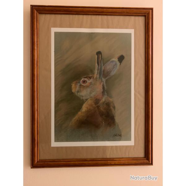 Jolie reproduction Li�vre sign�e Gilse