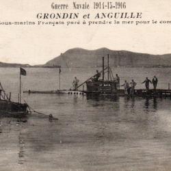 Carte postale sous-marins fran&ccedil;ais Guerre Navale 1914-1916 -N&deg;7520