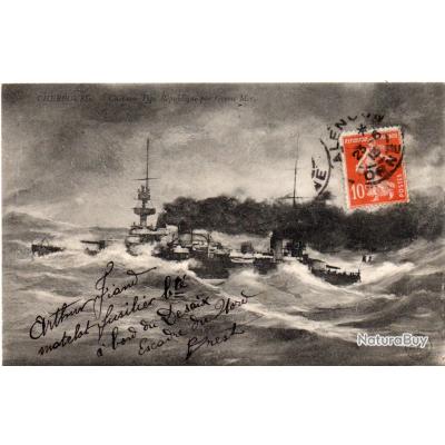 Carte Postale Ancienne – Cargo En Mer, Corniche Ligne Non Jaune – Originale