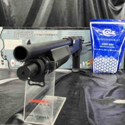 Pack pr&ecirc;t &agrave; tirer REPLIQUE LONGUE - FUSIL A POMPE "M56B BURST RESSORT" - 6mm