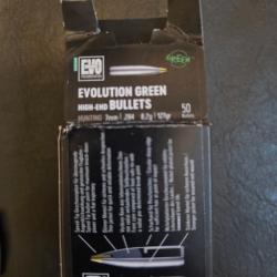 50 ogives RWS &eacute;volution Green cal 7mm