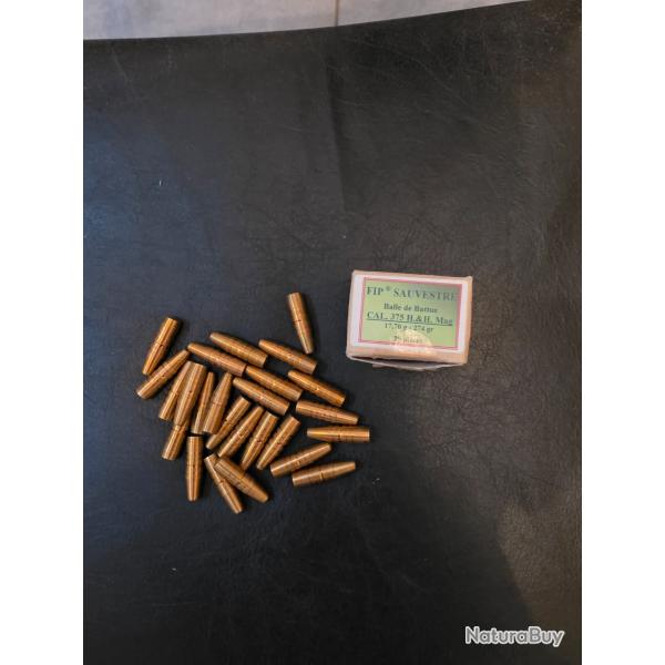 25 ogives fip sauvestre cal 375 H&H.mag