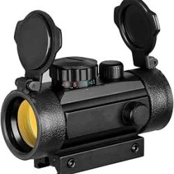 Viseur Point Rouge Vert 11mm 20mm Red Dot 5 Niveaux Luminosit&eacute; Rail Picatinny Airsoft Chasse Tir