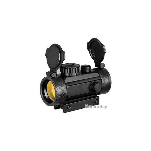 Viseur Point Rouge Vert 11mm 20mm Red Dot 5 Niveaux Luminosit� Rail Picatinny Airsoft Chasse Tir