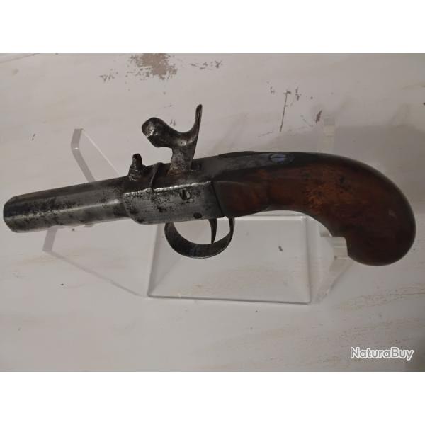 Pistolet de voyage � percussion 19eme
