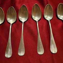 Lot de 6 cuill&egrave;res en argent