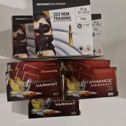 Lot de 400 cartouches 222 remington