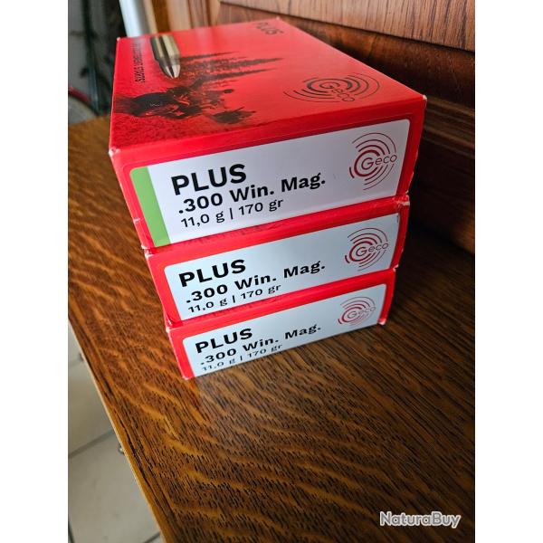 Geco Plus 300 Win Mag lot de 53 cartouches