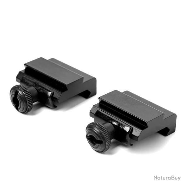 Montages Rail 20 mm Vers 11 mm Picatinny Weaver Lot 2 Pi�ces Dovetail Adaptateur Optique Airsoft