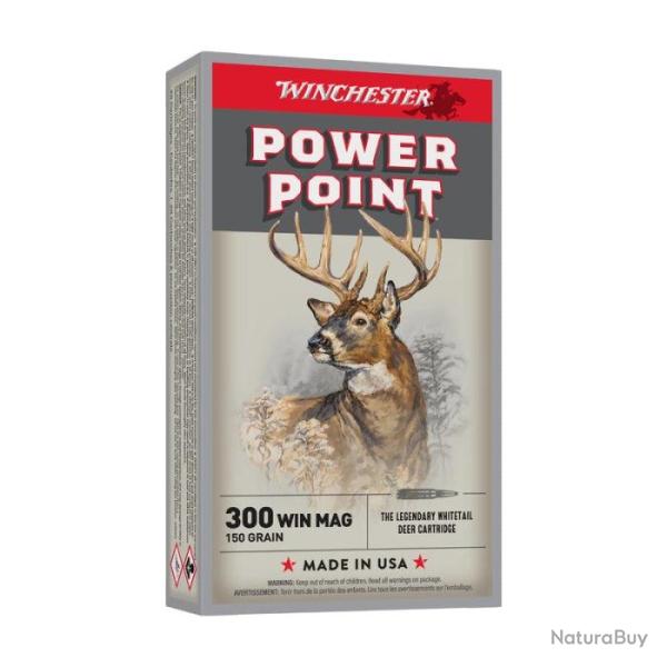 Balles Winchester Power Point - Cal. 300 Win mag - 300 Win MAG / 150 / Par 1