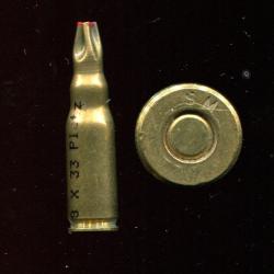 7.92 x 33 kurz - RARE chargement &agrave; blanc - marquage culot : SM - marquage &eacute;tui : 8 x 33 Platz