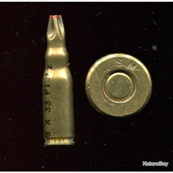 7.92 x 33 kurz - RARE chargement � blanc - marquage culot : SM - marquage �tui : 8 x 33 Platz