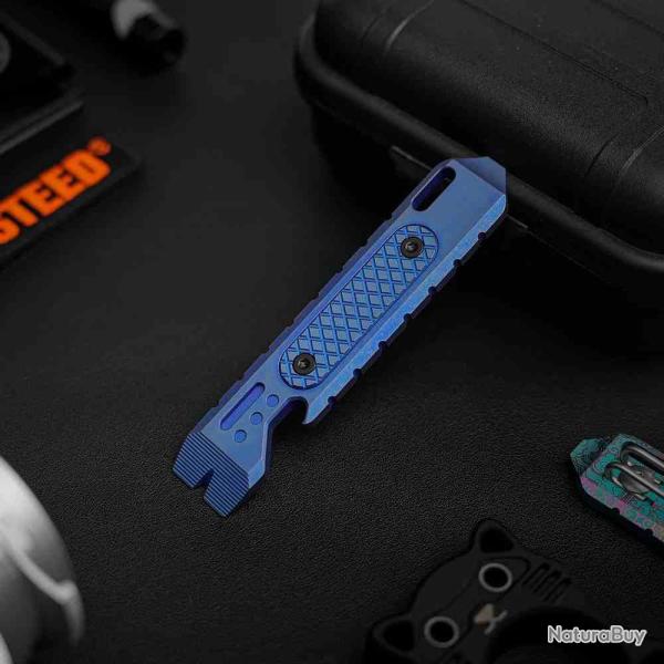 Multi-tool Vosteed Shark Bomb Prybar 2.0 Titanium Blue D�capsuleur et Pied-de-biche EDC VOSX0171