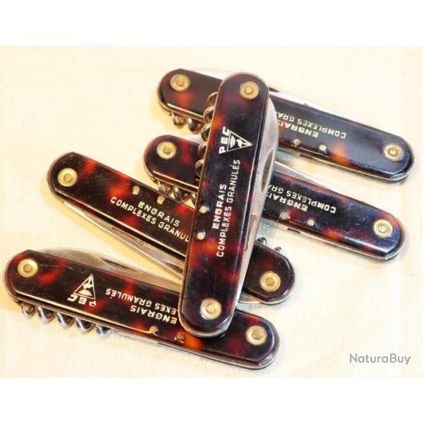 Couteau pliant PRADEL 3 fonctions - ann�es 50/60 ENGRAIS PEC - ref SDB24CNF001