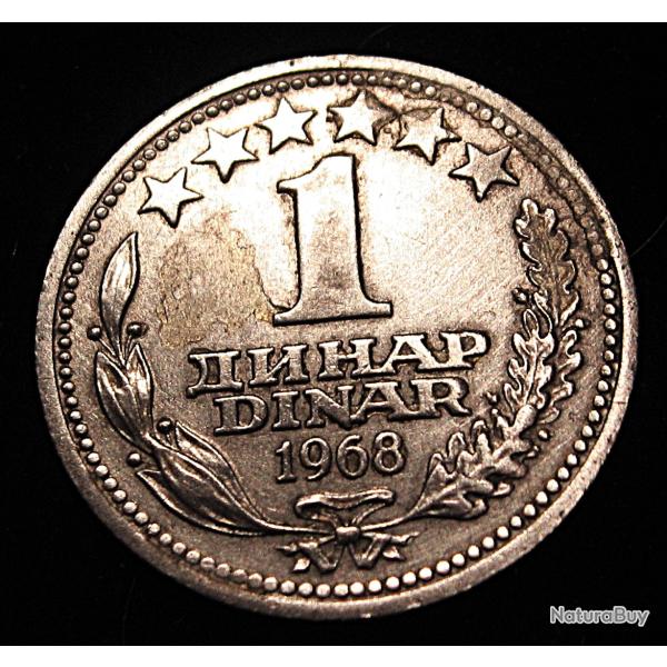 Yougoslavie, piece de 1 dinara 1968 TTB diam 22 mm