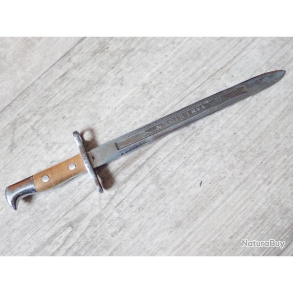 Baionnette suisse miniature. Ouvre-lettres sur base Rubin Schmidt mod�le 1889