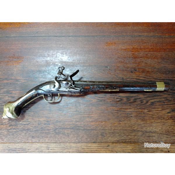 Grand pistolet � silex Oriental - dit KUBUR - Balkans Empire Ottoman - vers 1800 (2) - EM