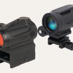 COMBO POINT ROUGE SIG SAUER  ROM&Eacute;O MSR 2 ET MAGNIFIER JULIET 3 MICRO 3X22 NOIR