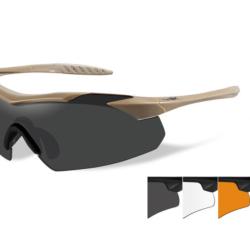 Lunettes de protection balistique Vapor 2.5 tan &eacute;crans fum&eacute;/incolore/orange