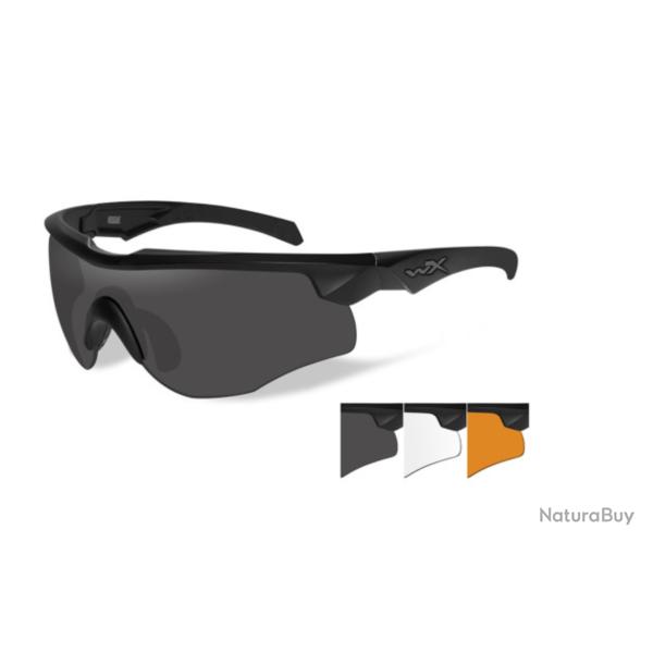 Lunettes de protection balistique Rogue Comm noir �crans fum�/incolore/orange