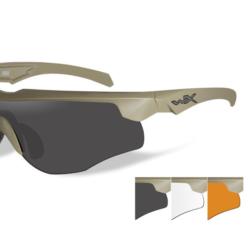 Lunettes de protection balistique Rogue Comm tan &eacute;crans fum&eacute;/incolore/orange