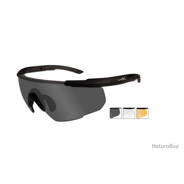 Lunettes de protection balistique Saber Advanced noir �crans fum�/incolore/orange