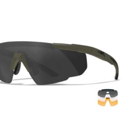 Lunettes de protection balistique Saber Advanced vert olive &eacute;crans fum&eacute;/incolore/orange