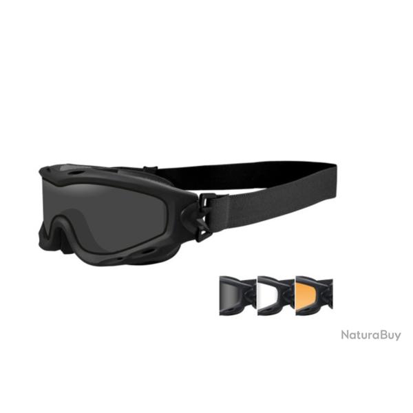 Masque de protection balistique Spear noir �crans fum�/incolore/orange