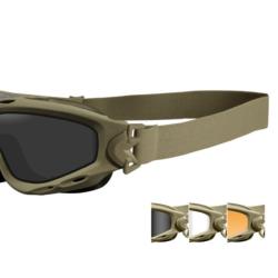 Masque de protection balistique Spear tan &eacute;crans fum&eacute;/incolore/orange