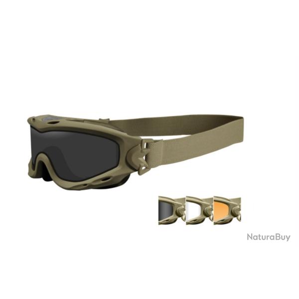 Masque de protection balistique Spear tan �crans fum�/incolore/orange