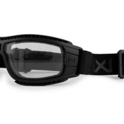 Masque de protection balistique pliable Lynx noir verres fum&eacute;/incolore