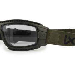 Masque de protection balistique pliable Lynx vert olive verres fum&eacute;/incolore