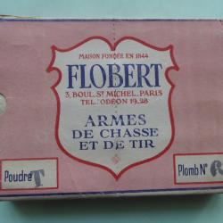 REF 50 - EXCEPTIONNELLE ANCIENNE BO&Icirc;TE CARTOUCHES CHASSE - FLOBERT -  CAL 16/65 - N&deg; 6